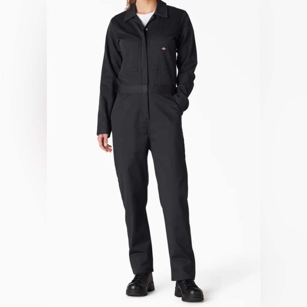 Dickies Black Long-Sleeve Utility Jumpsuit